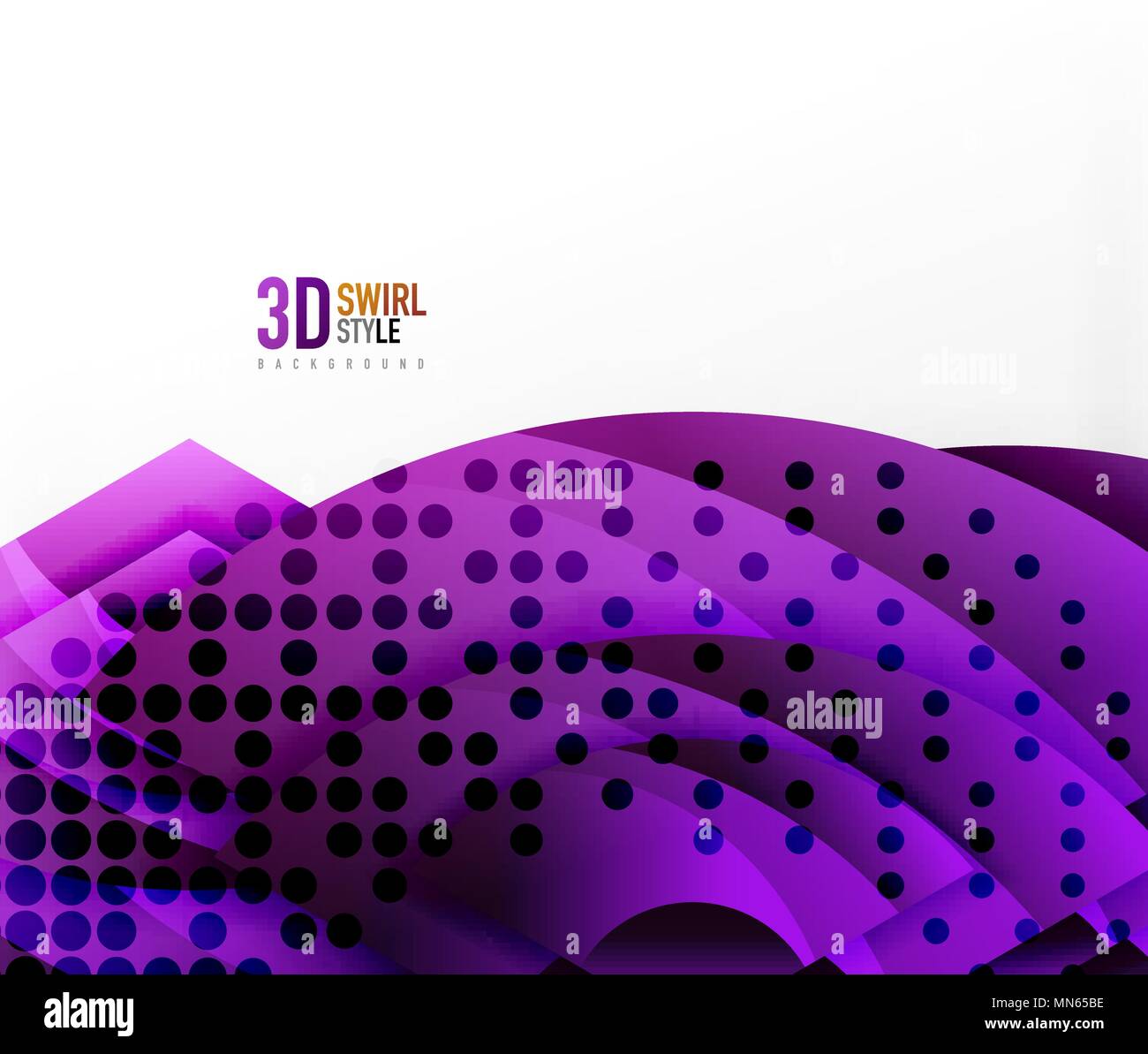 Swirl and wave 3d effect objects, abstract template vector design. Swirl and wave 3d effect objects, abstract template vector design. Overlapping waves on white background Stock Vector