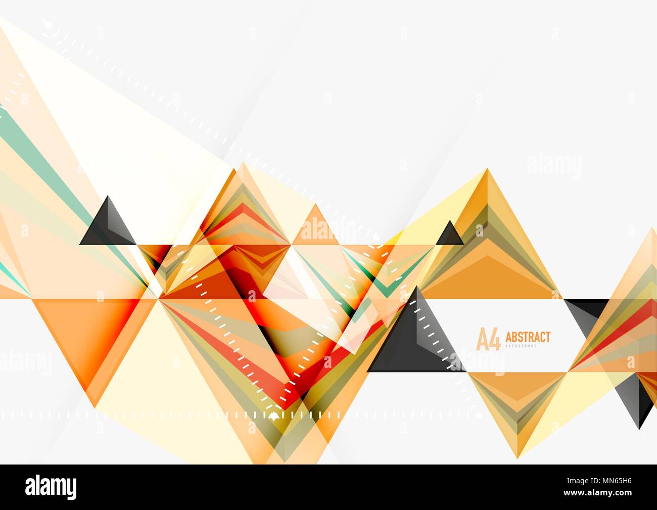 Triangular low poly vector a4 size geometric abstract template ...