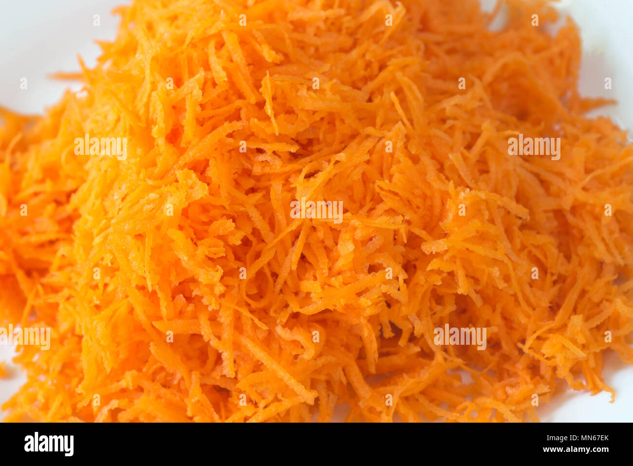 vegetarian salad with grated carrots on plate Stock Photo