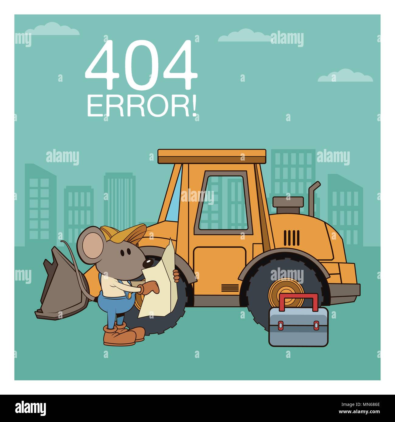Error 404 Nothing Found Banner Stock Vector Art Illustration
