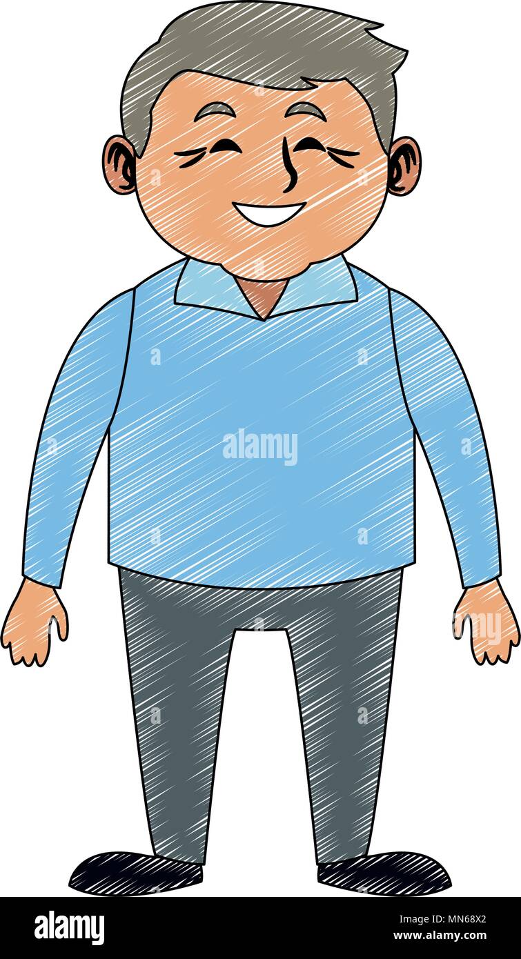 Cute grandfather cartoon scribble Stock Vector Image & Art - Alamy