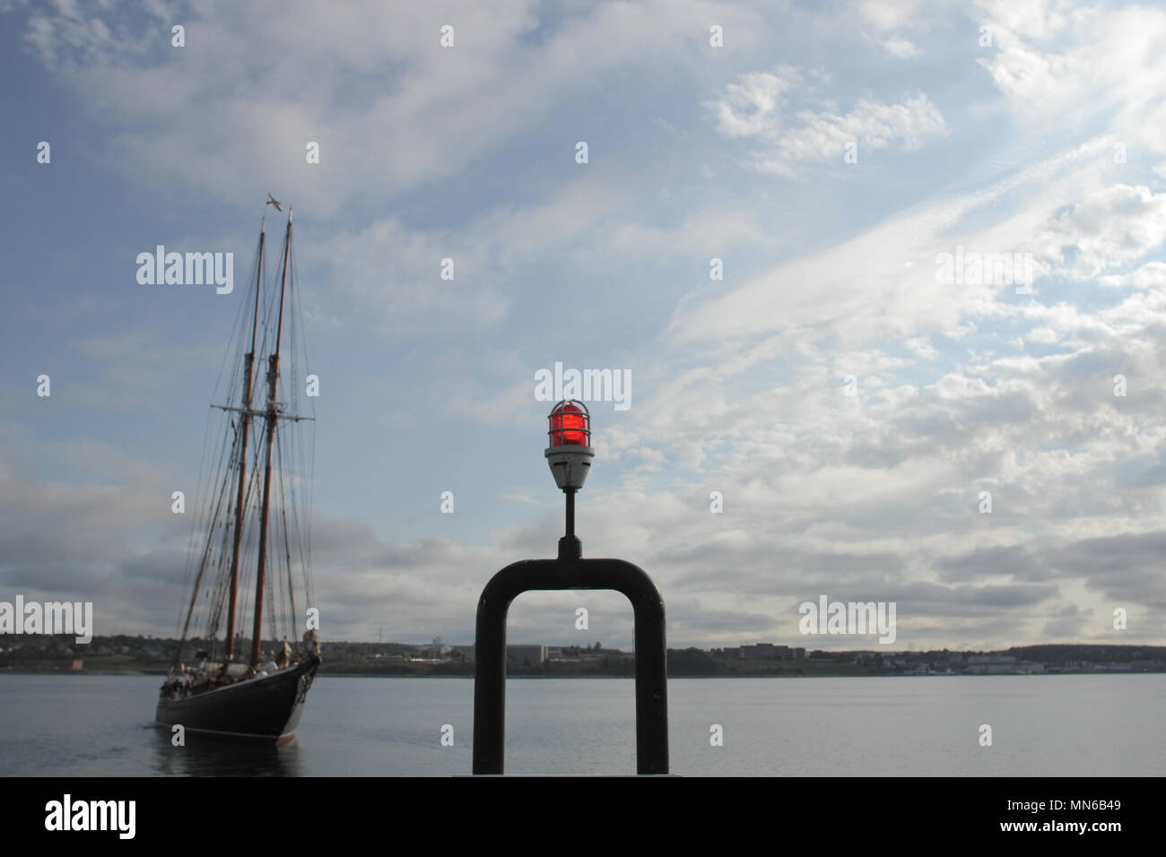 The Bluenose II sailing the Halifax Harbour, in Nova Scotia Stock Photo