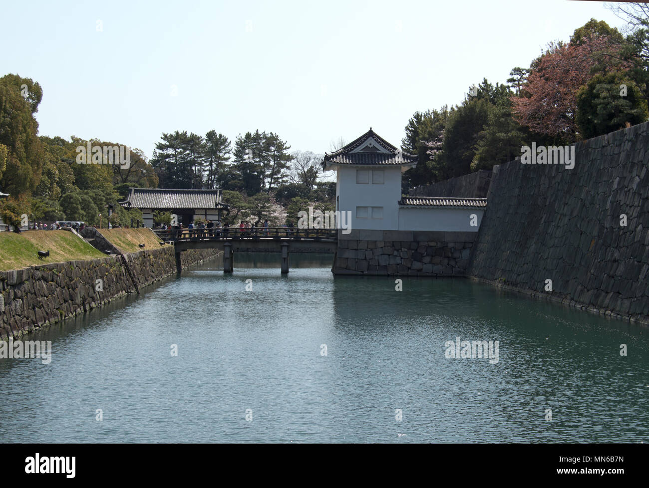 Nijo Castle moat, Kyoto, Japan Stock Photo
