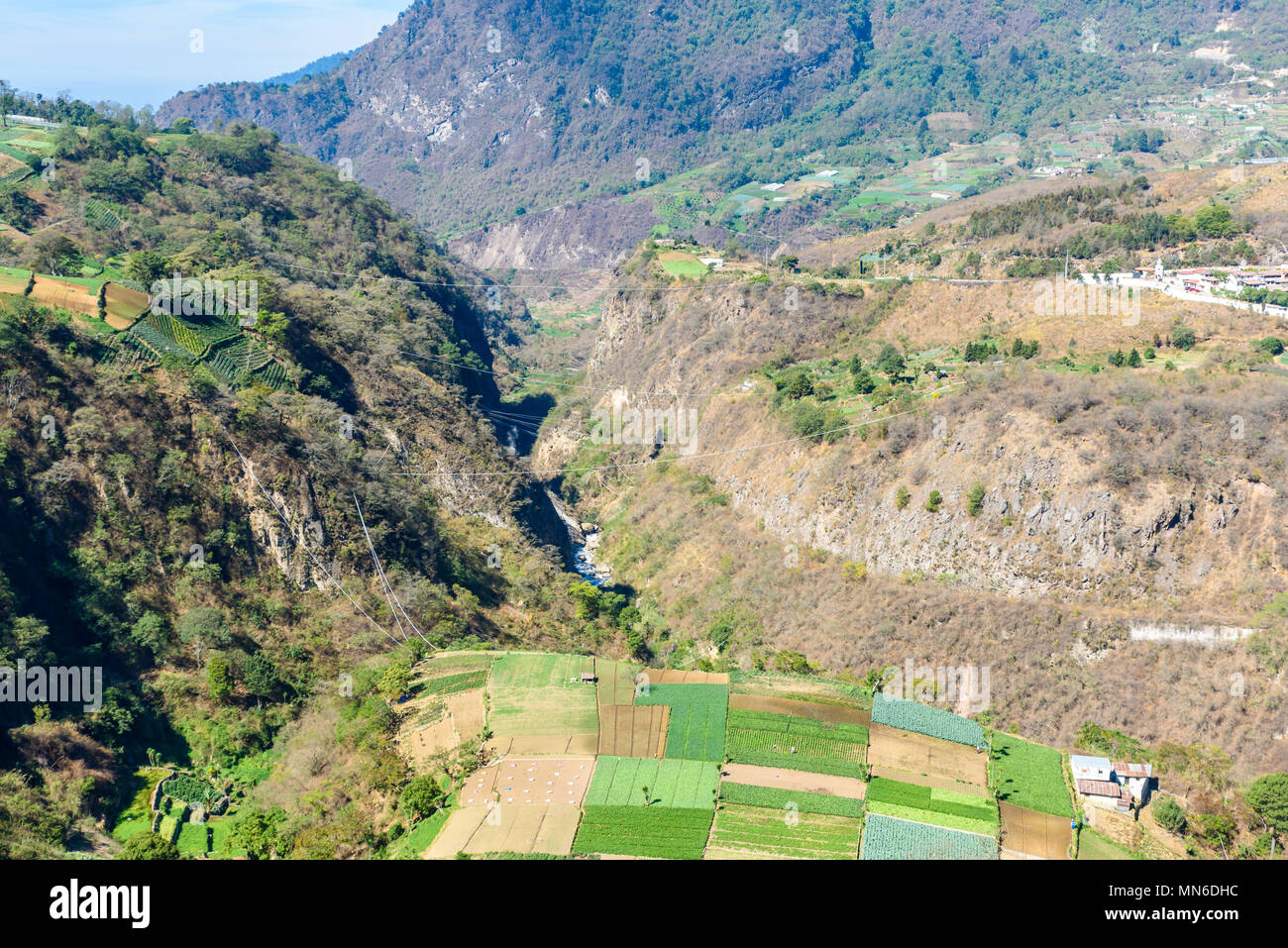 The highlands of Guatemala, close to the city of Quetzaltenango - Xela, Guatemala Stock Photo