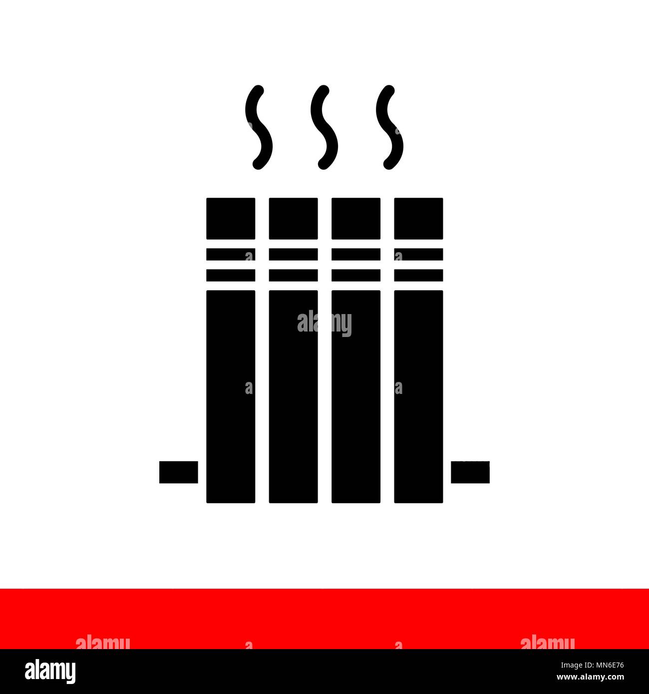 Heater vector icon flat Stock Vector Images - Alamy