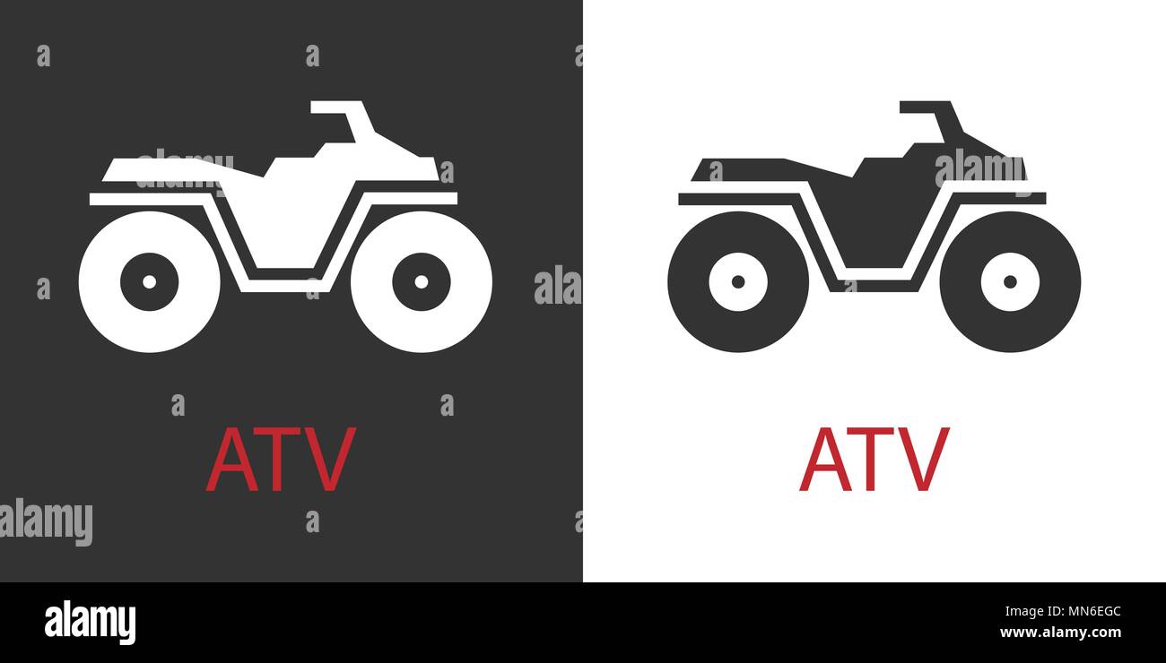 Quad atv icon isolated vector sign symbol Stock Vector