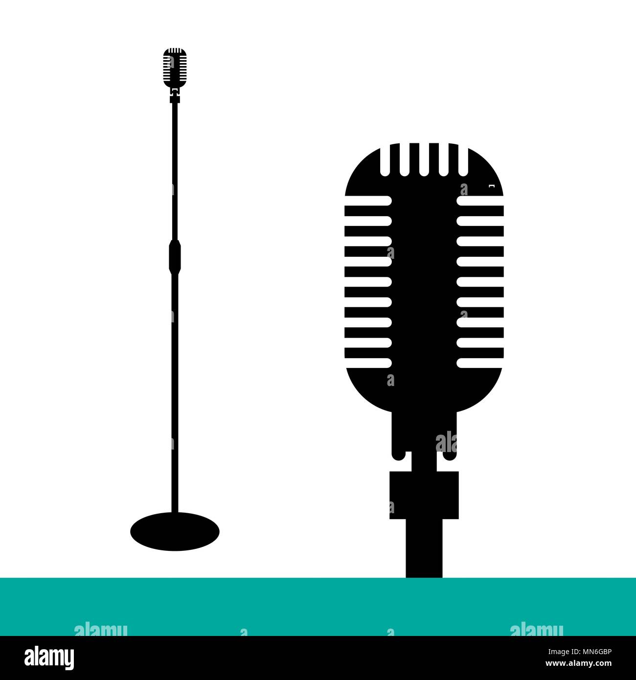 Icon microphone, illustration microphone, mic. Flat design, vector Stock  Vector Image & Art - Alamy