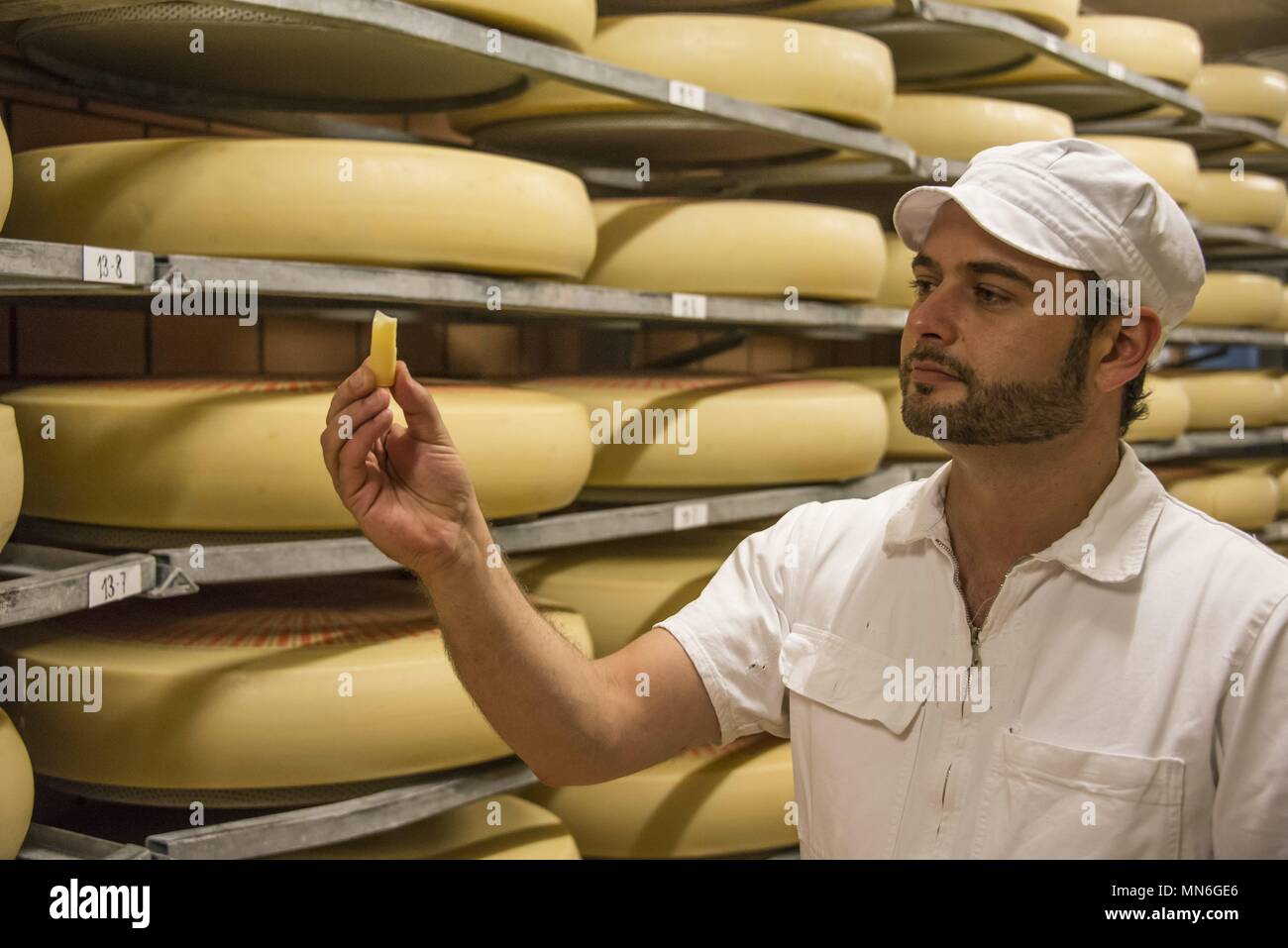 Switzerland Emmental cheese factory 24 June 2017 usage worldwide