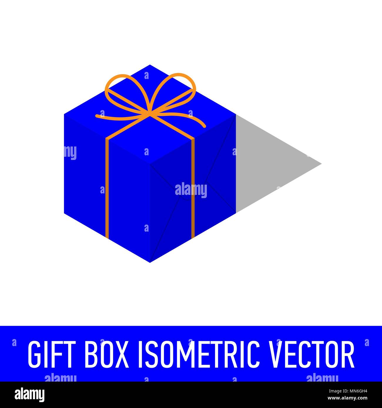 Isometric isolated gift present blue vector box Stock Vector Image ...
