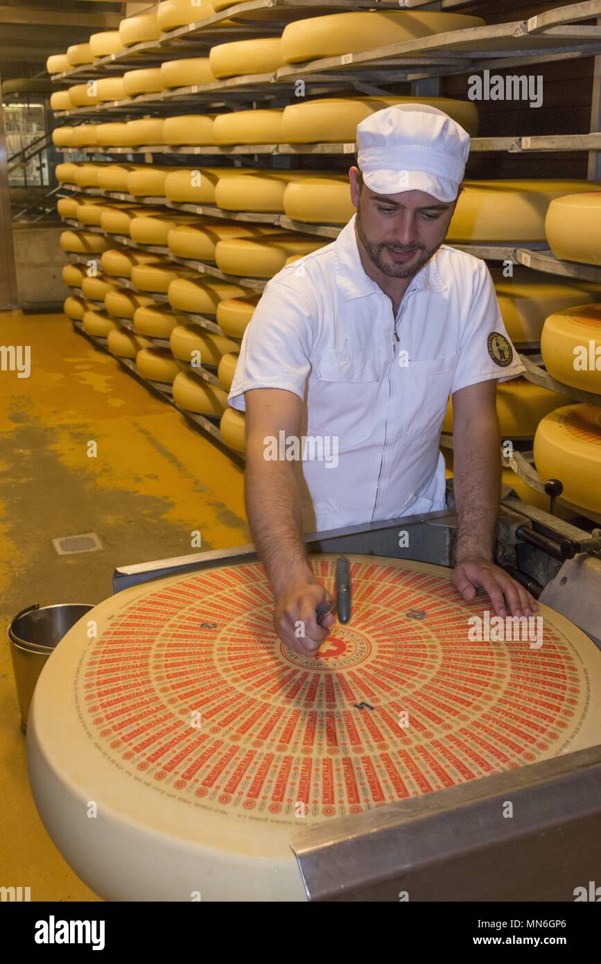 Switzerland Emmental cheese factory 24 June 2017 usage worldwide