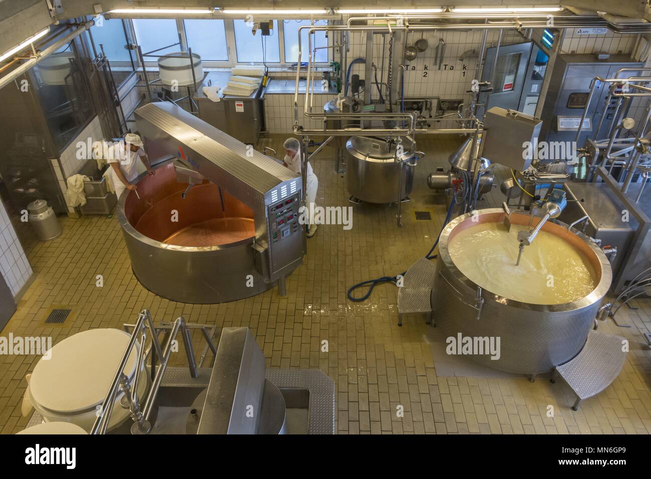 Switzerland Emmental cheese factory 24 June 2017 usage worldwide