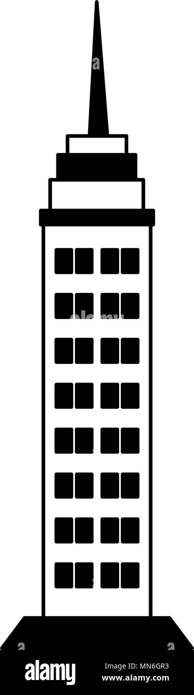 Side view white skyscraper building Black and White Stock Photos ...