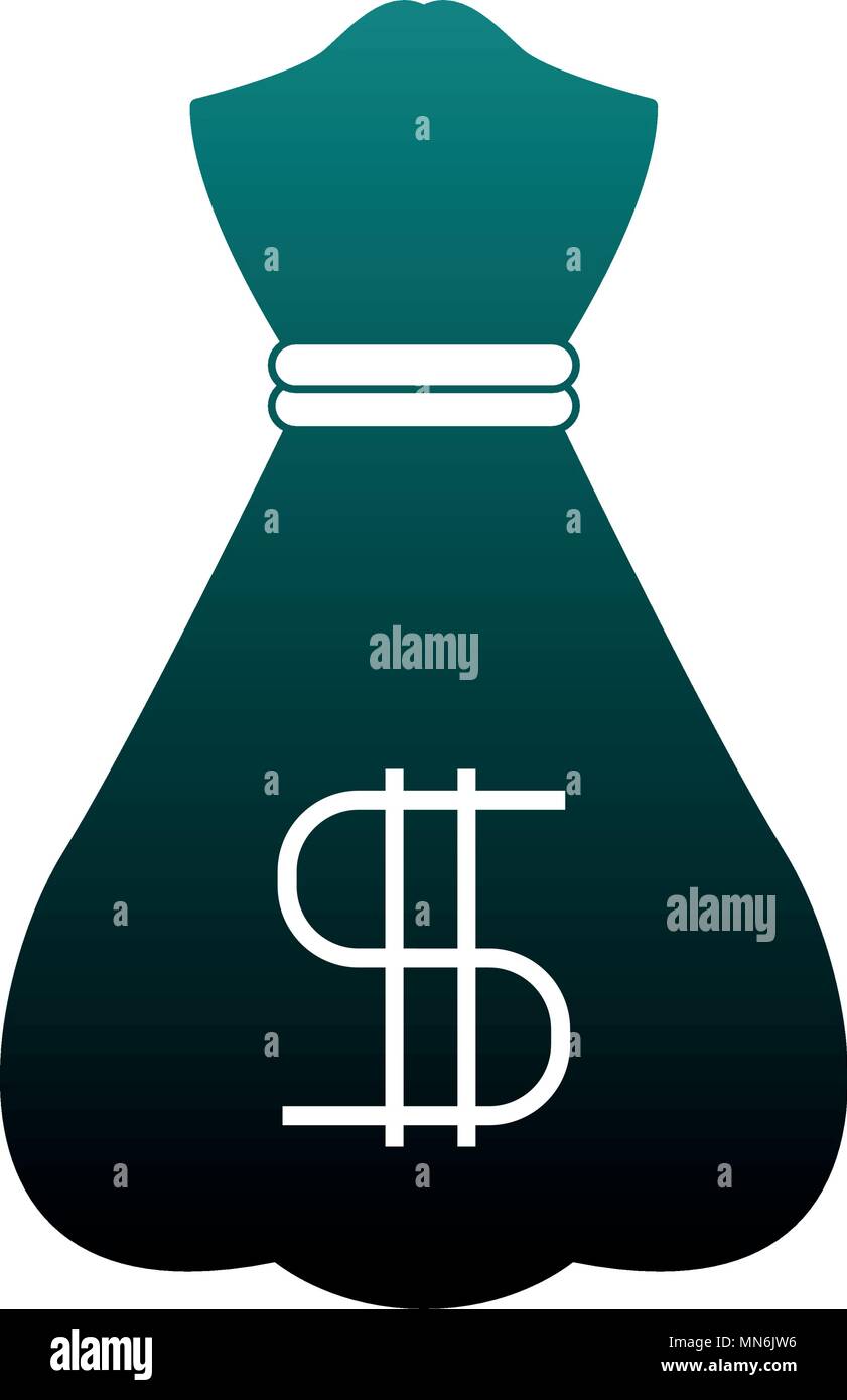 Money bag symbol in blue lines Stock Vector Image & Art Alamy