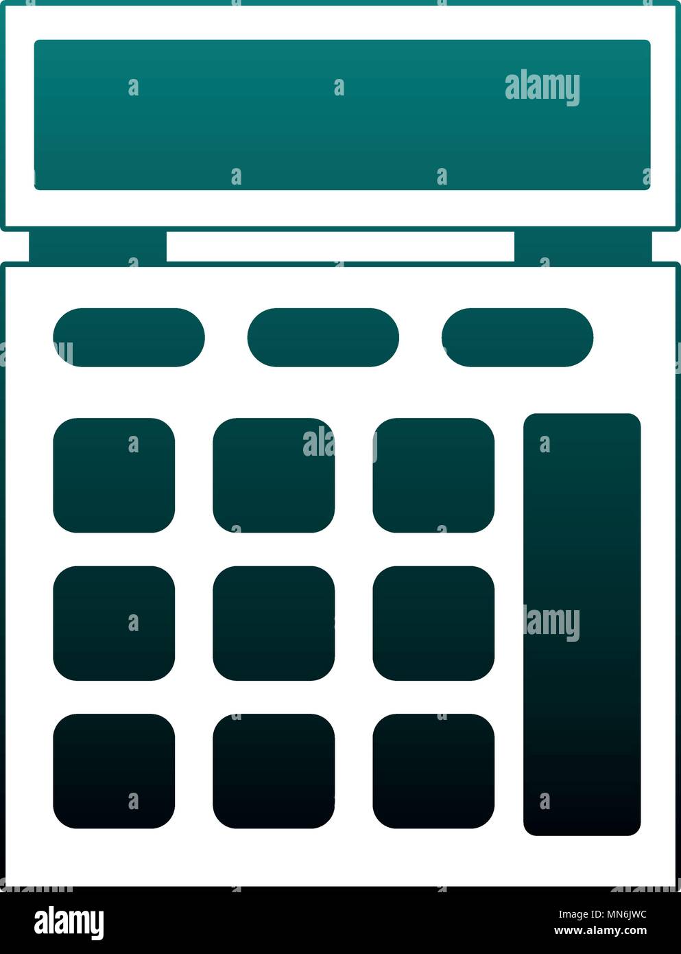 Calculator math device in blue lines Stock Vector Image & Art Alamy