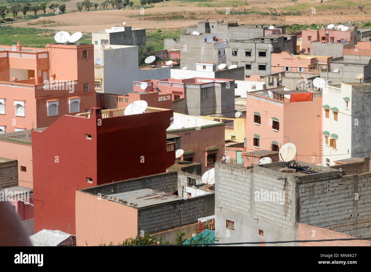 Moroccan homes houses in Tagazout Morocco Stock Photo Alamy