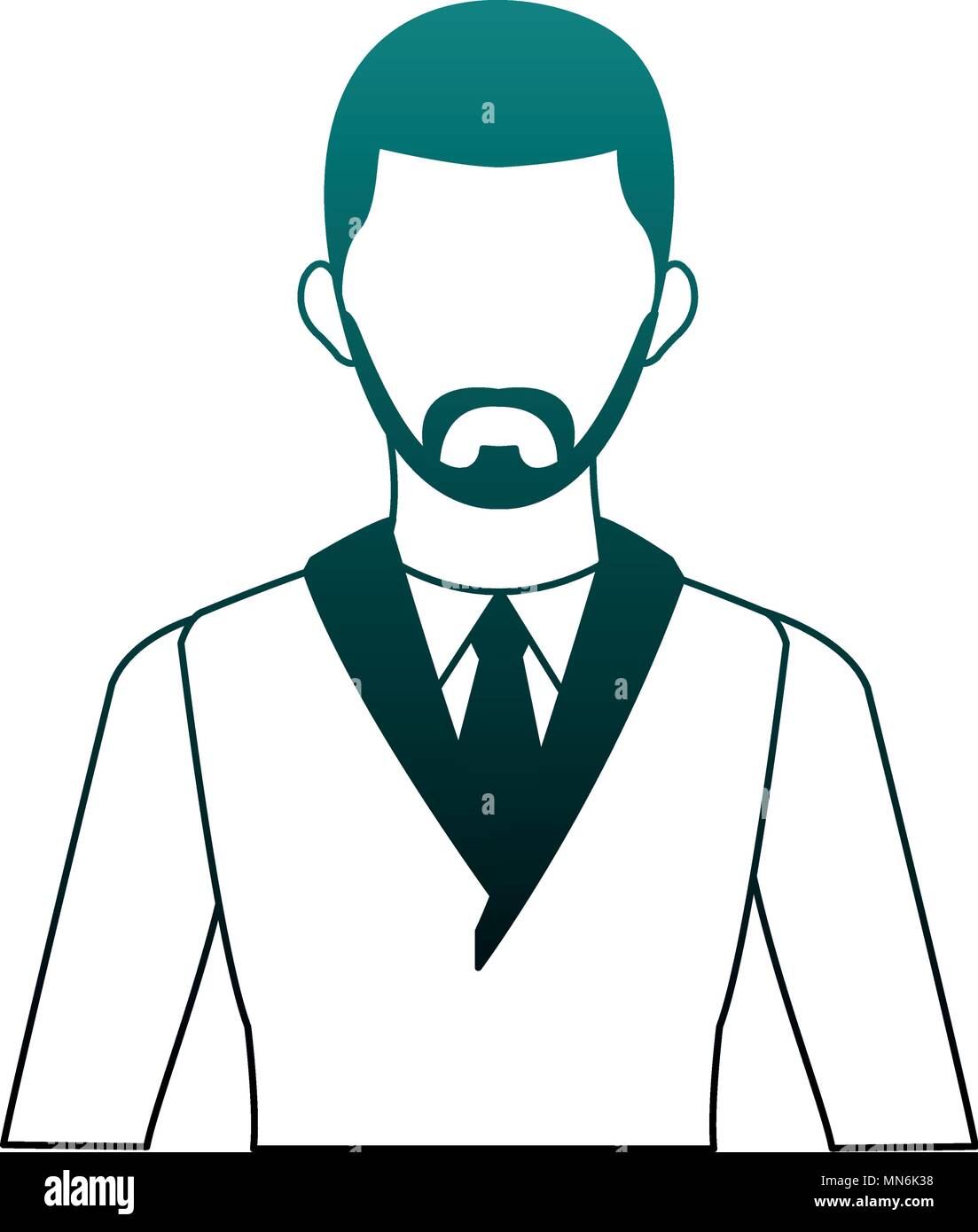 Businessman avatar profile in blue lines Stock Vector Image & Art - Alamy