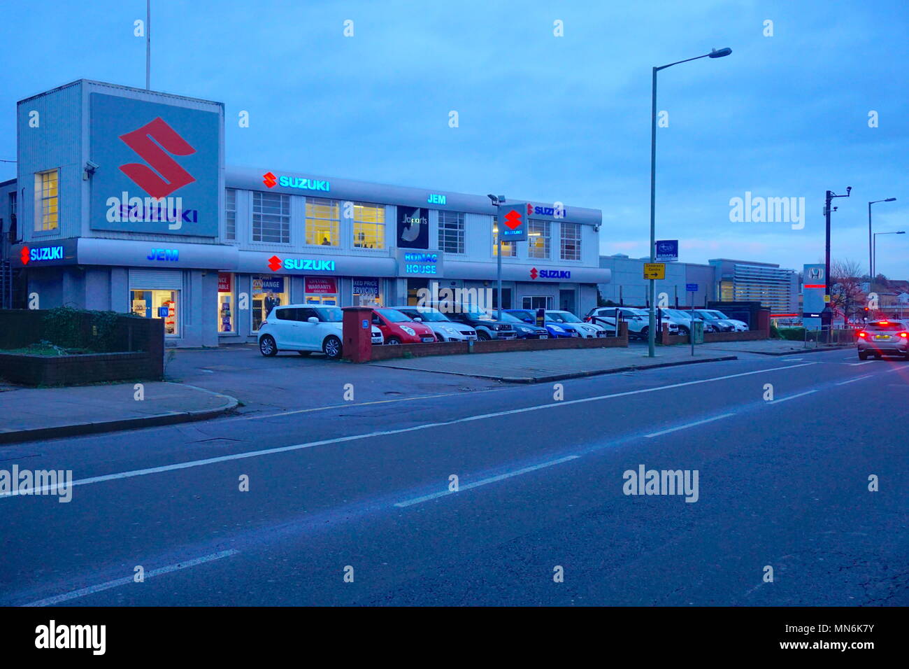 Suzuki Dealership, Colindale, London, UK, England Stock Photo