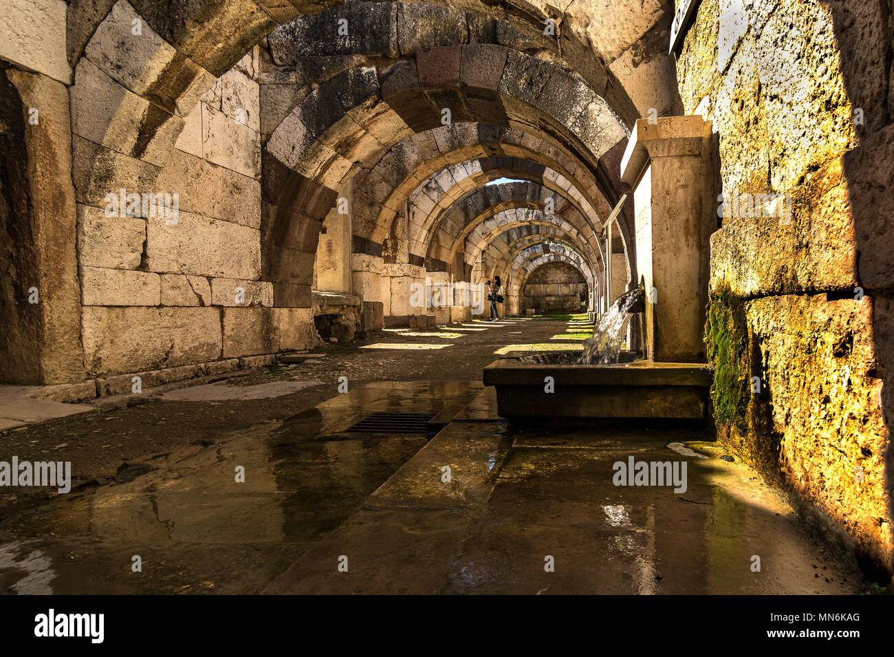 At the center of the ancient city of Smyrna Agora, the grid in this