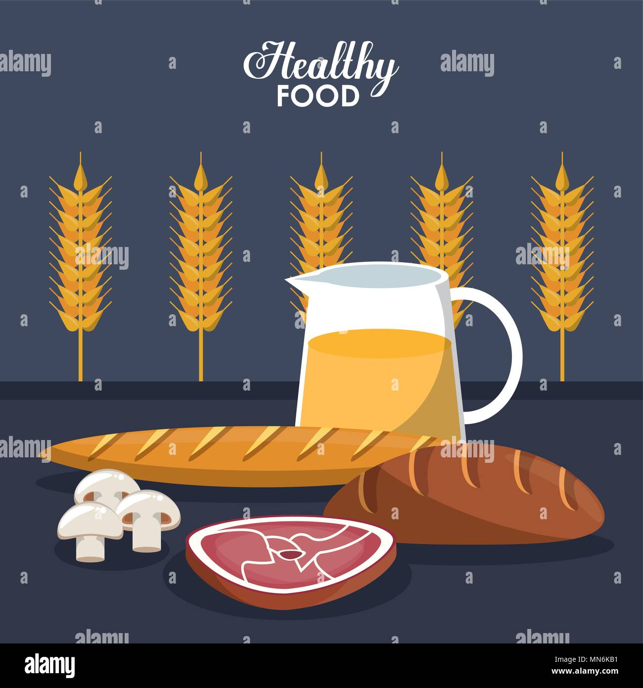 Healthy food concept Stock Vector Image & Art - Alamy