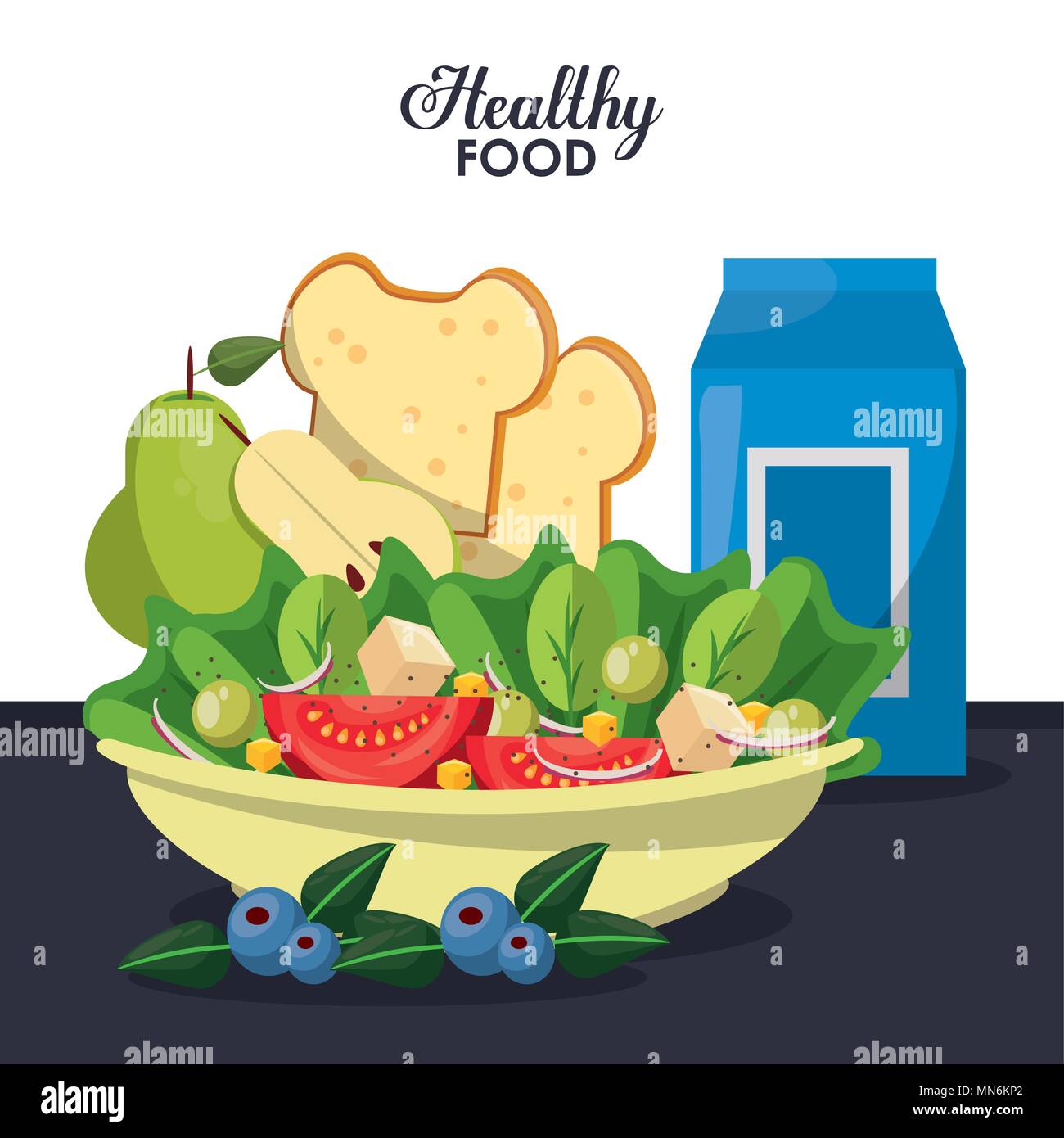 Healthy food concept Stock Vector Image & Art - Alamy