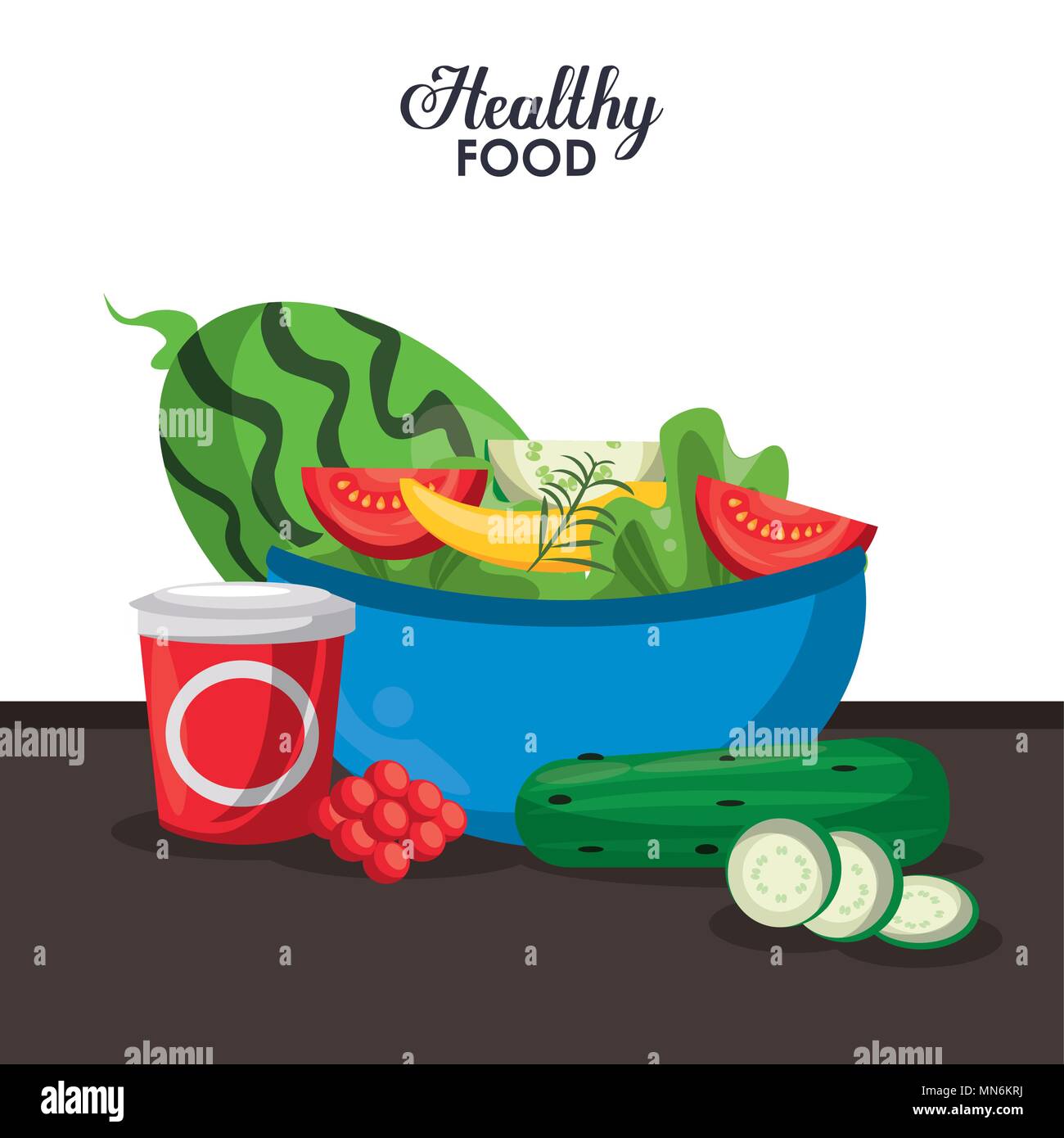 Healthy food concept Stock Vector Image & Art - Alamy