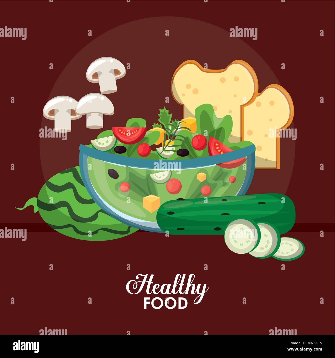 Healthy food concept Stock Vector Image & Art - Alamy