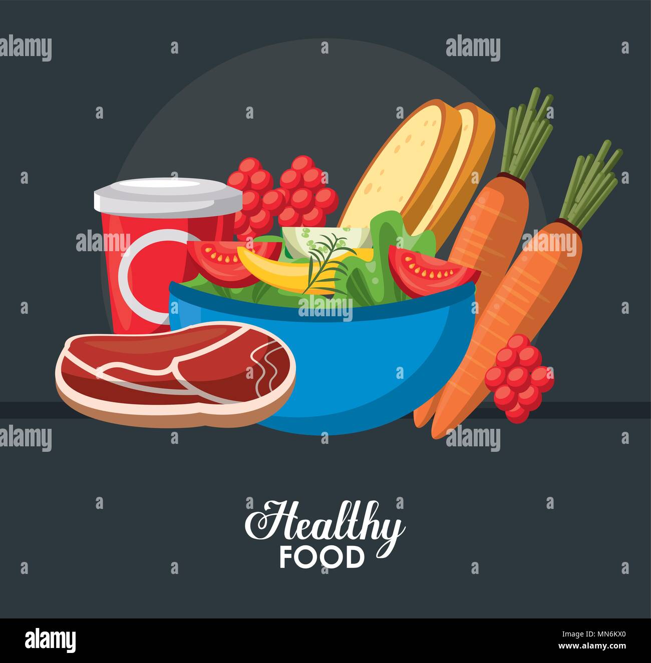 Healthy food concept Stock Vector Image & Art - Alamy