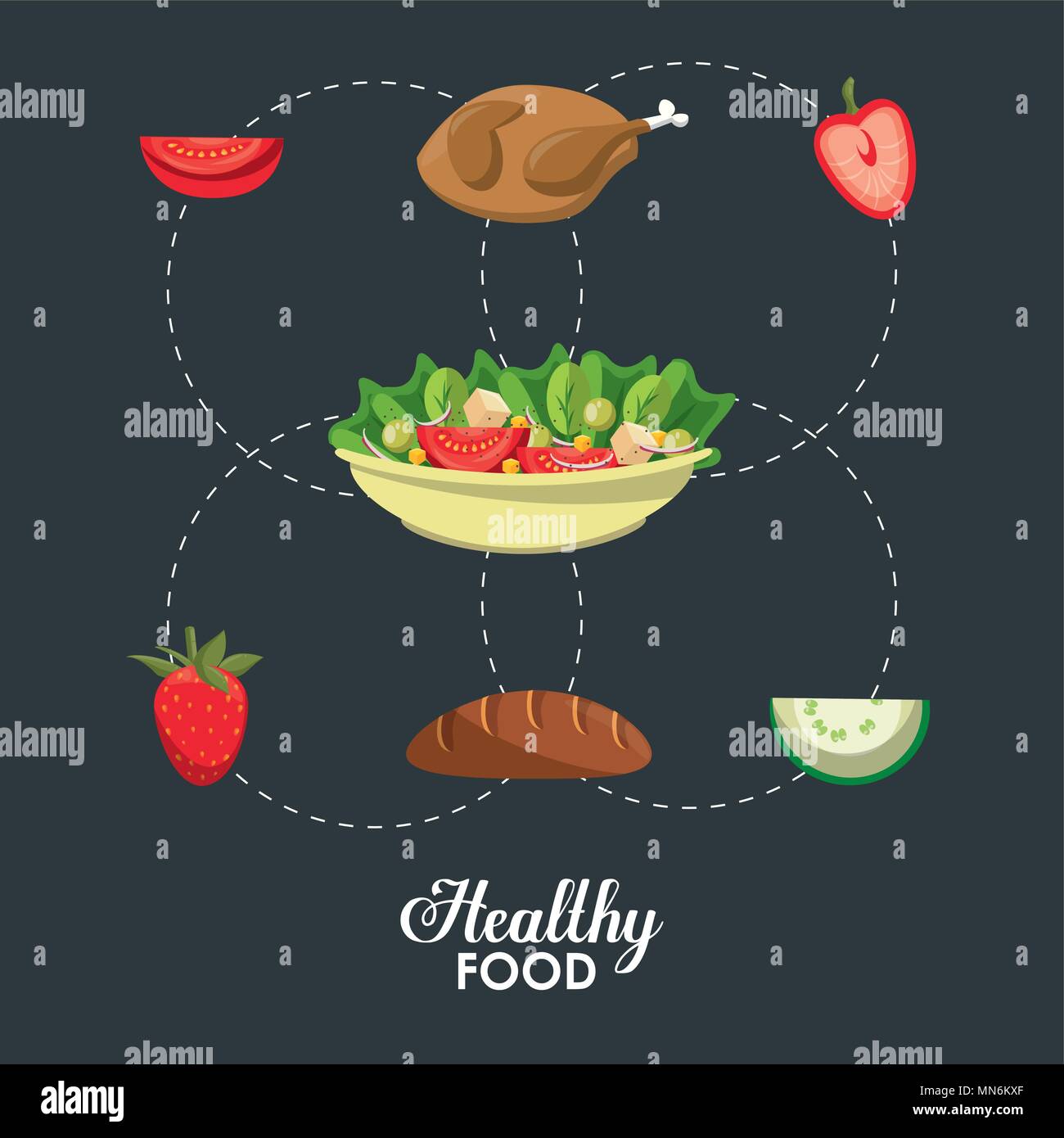 Healthy food concept Stock Vector Image & Art - Alamy