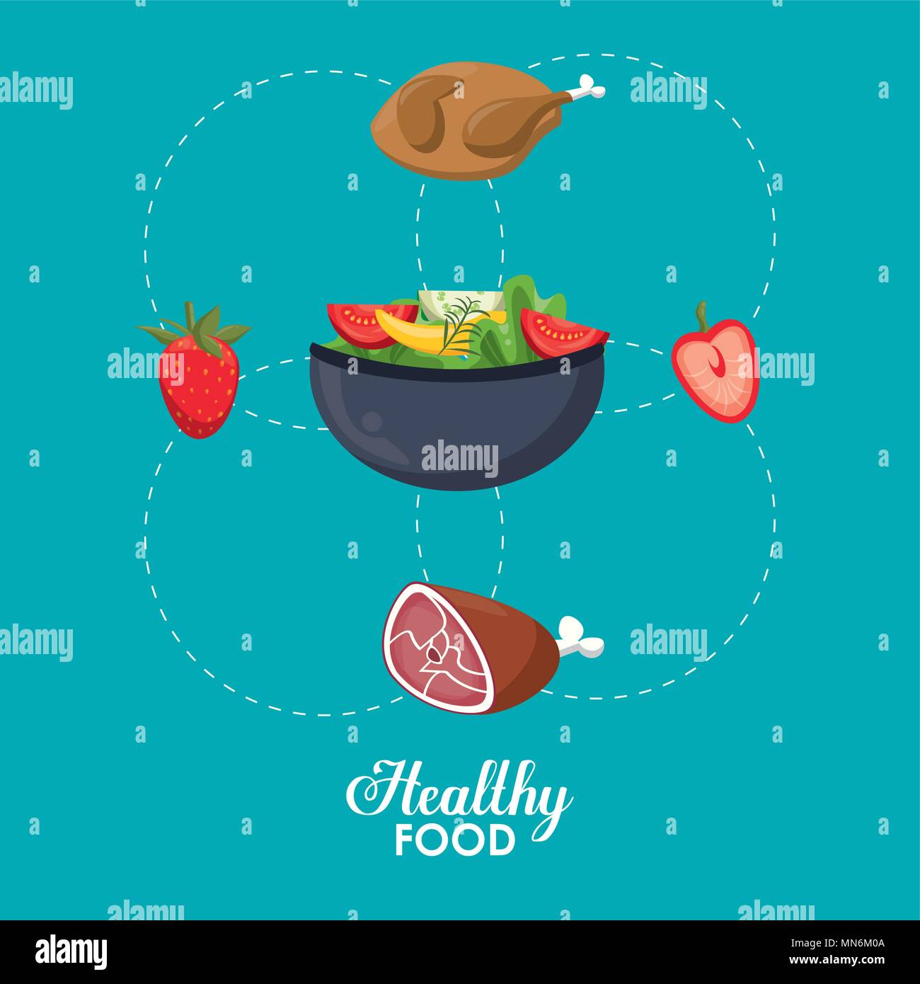 Healthy food concept Stock Vector Image & Art - Alamy