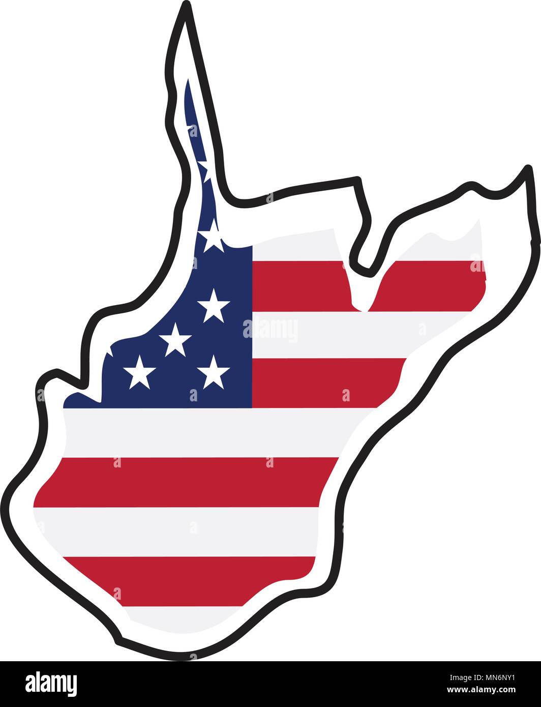 Political map of west virginia hi-res stock photography and images - Alamy