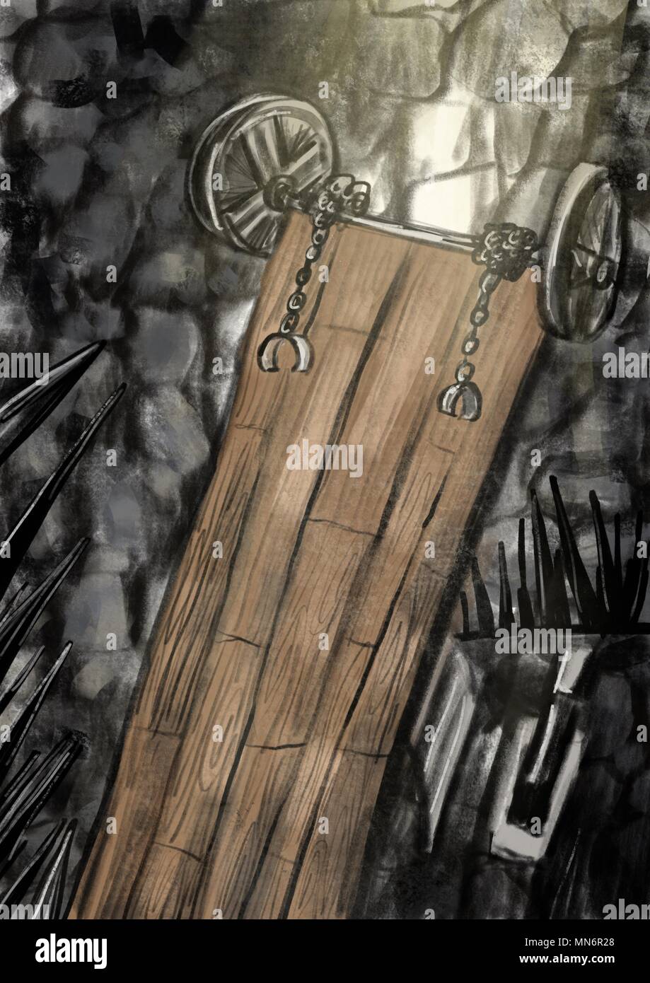 illustration of a torture rack Stock Photo - Alamy