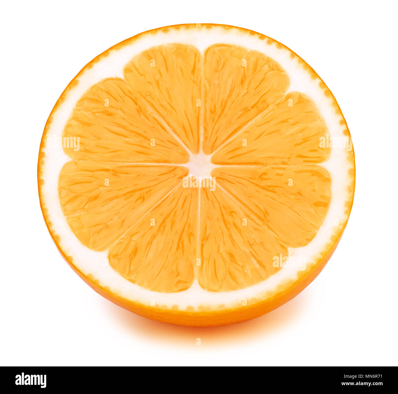 Perfectly retouched sliced half of orange fruit solated on the white  background with clipping path. One of the best isolated oranges halves  slices tha Stock Photo - Alamy