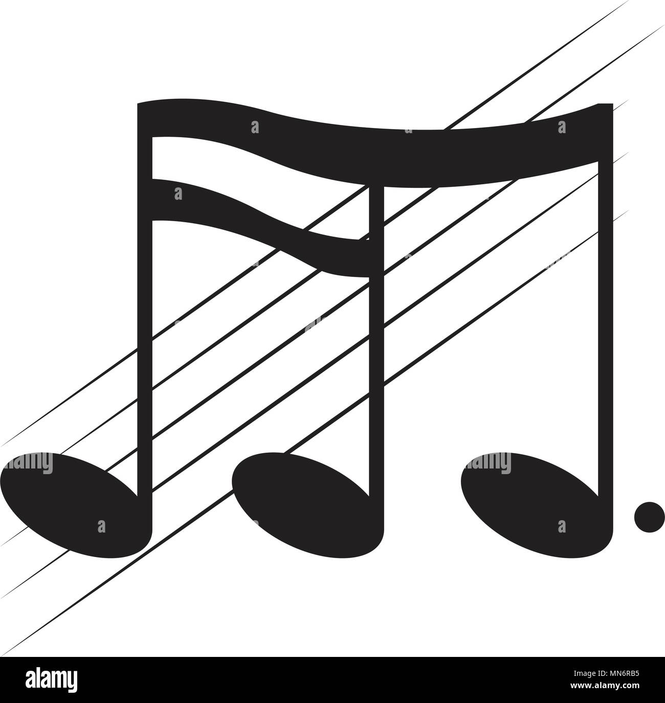 Sixteenth note vector vectors hi-res stock photography and images - Alamy