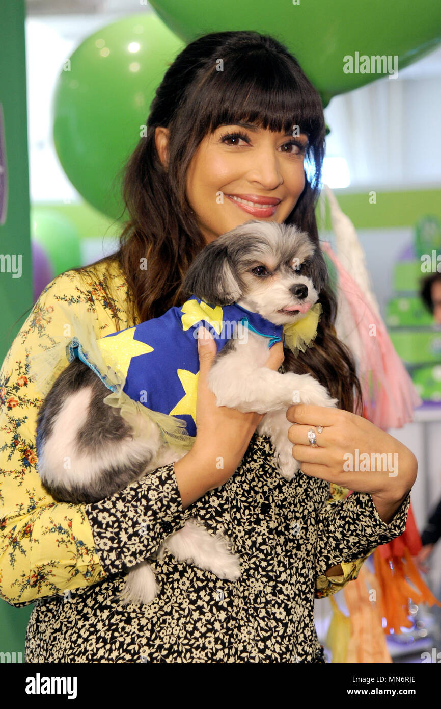 NEW YORK, NY - MARCH 16: Hannah Simone celebrates Swiffer's 18th