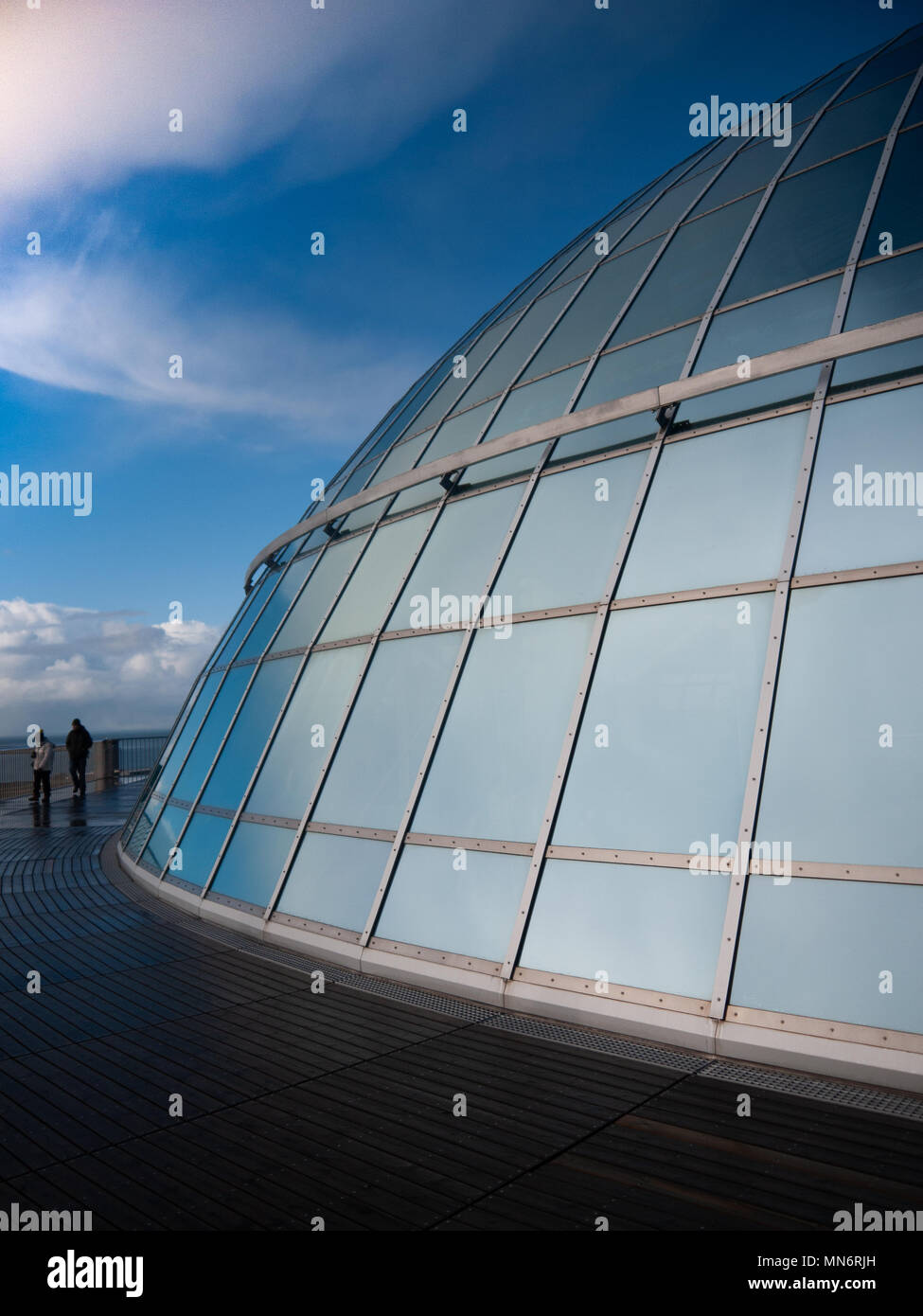 Perlan restaurant on water towers, Reykjavik, Iceland Stock Photo