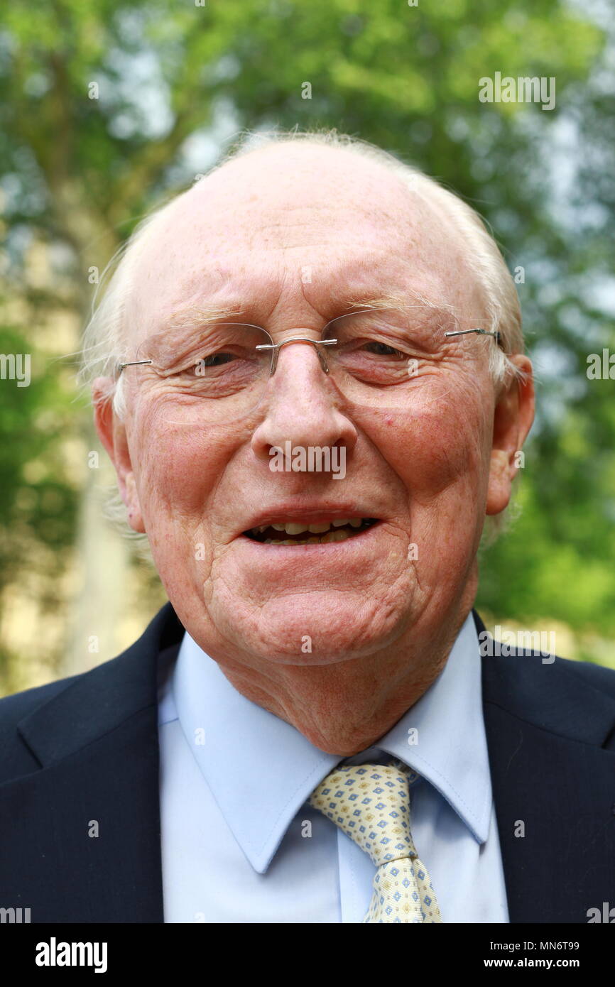 Neil Kinnock in Westminster 14th May 2018. British politicians. MPS. Lord Kinnock. Lord Kinnock Joked that  his face may brake the camera. Thank you for the humour and consent to take this photograph. Stock Photo