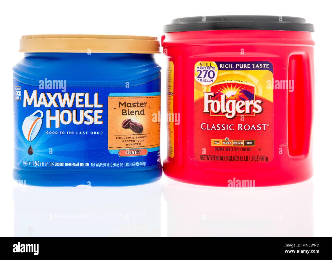 Winneconne, WI 11 May 2018 Two of the best selling coffee brands in