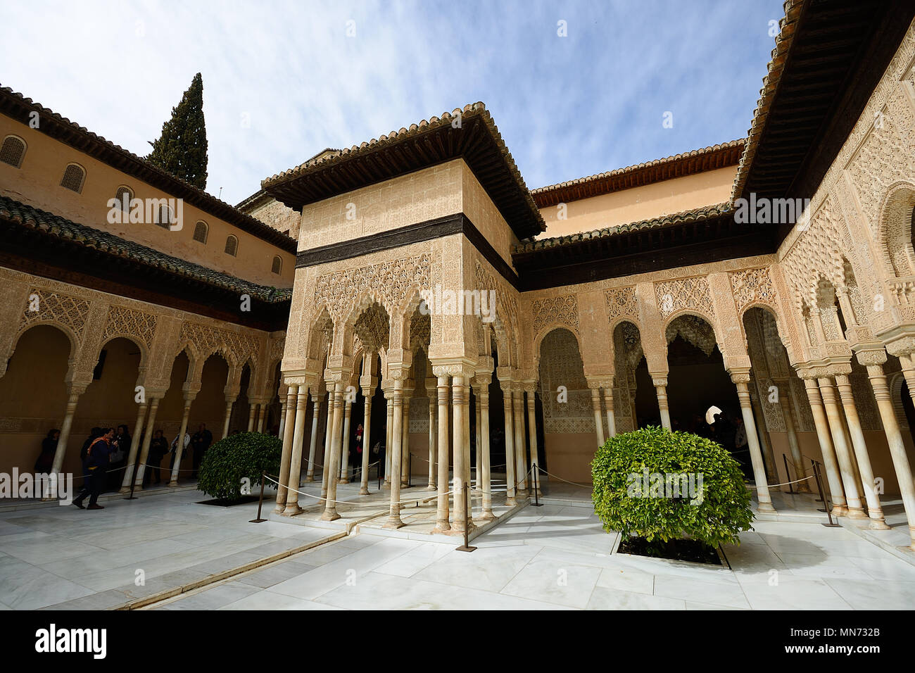 Courtyard of the Lions (El Patio de los Leones) in the Alhambra a moorish  mosque, palace and fortress complex in Granada, Spain Stock Photo - Alamy