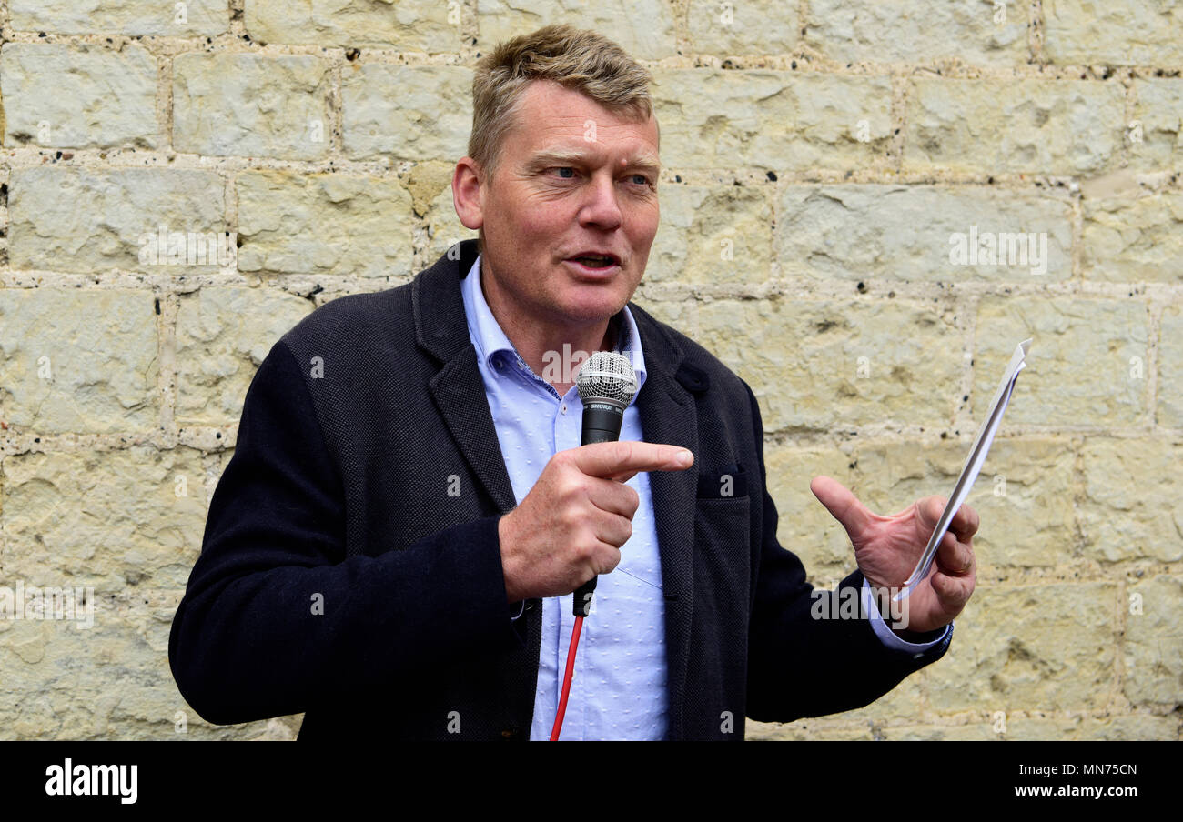 BBC television & radio reporter & presenter Tom Heap (born 6 January 1966) best known for the BBCs Countryfile, speaking at the re-opening of... Stock Photo