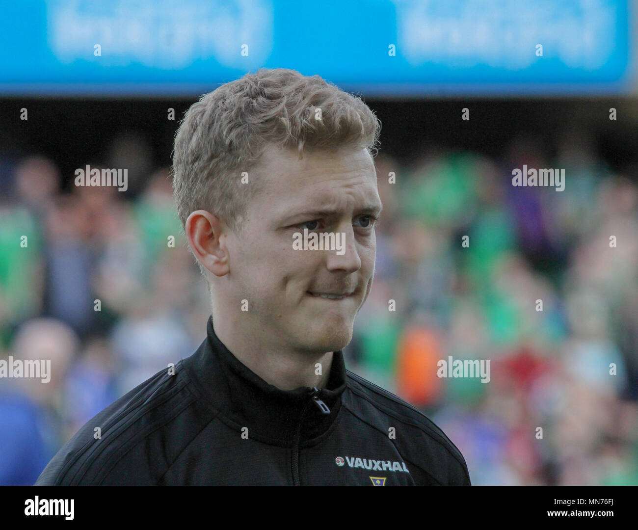 George Savila Rugby Windsor Park, Belfast, Northern Ireland. 24 March 2018. George Saville ...