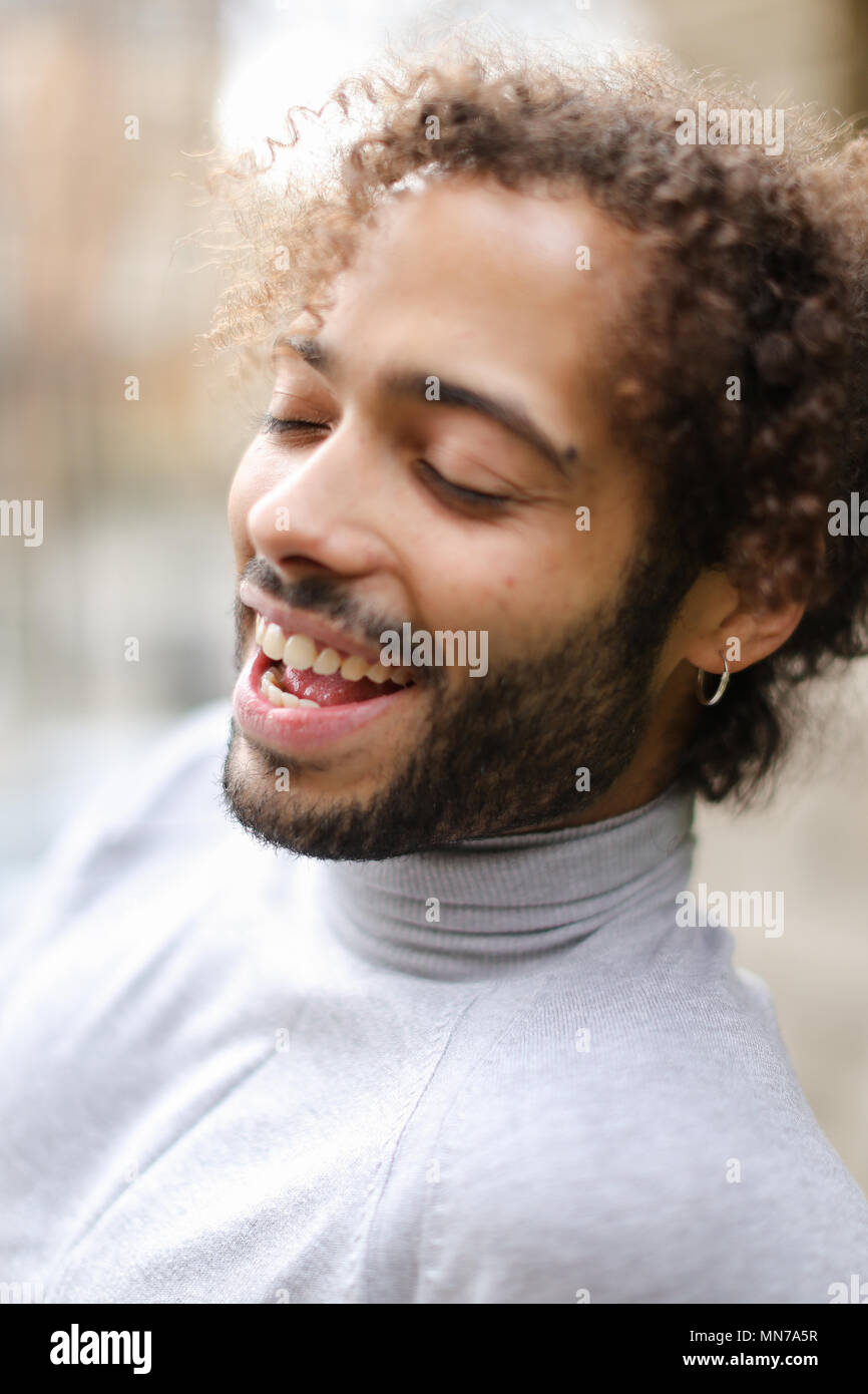 Afro white person with an African Americans