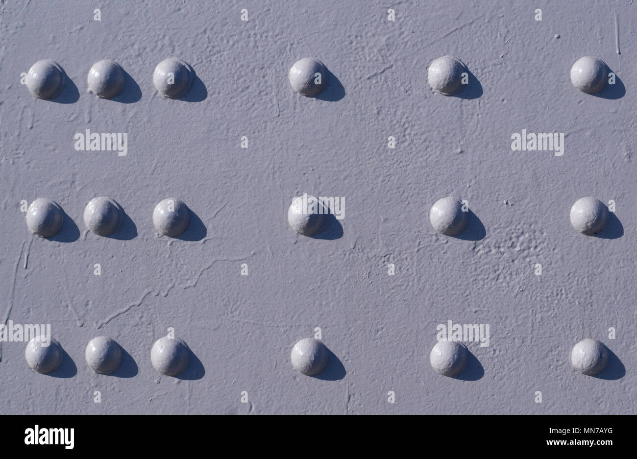 metal background with rivets painted gray. industrial, texture Stock ...