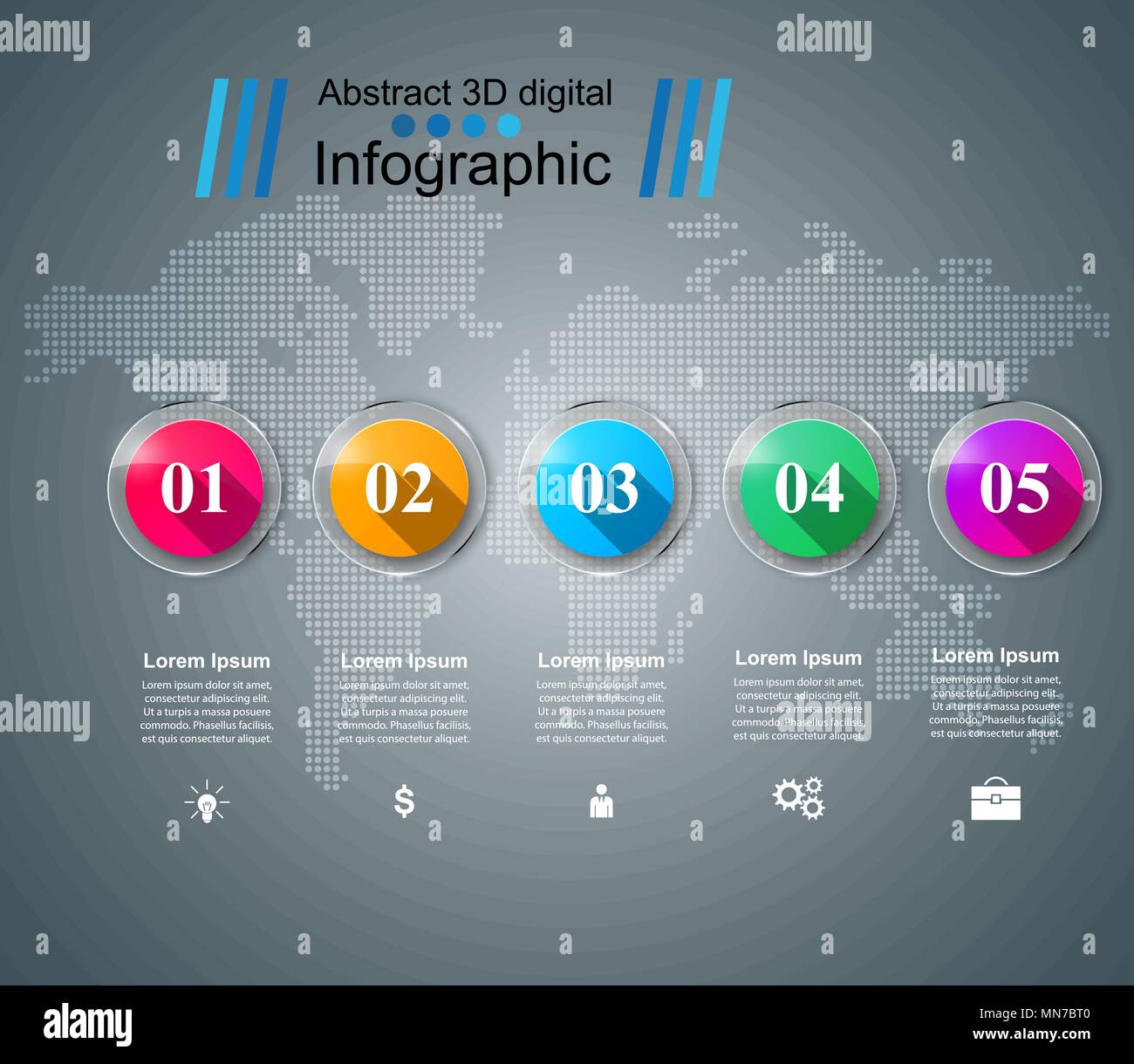 Abstract 3D digital illustration Infographic Stock Vector Image & Art ...
