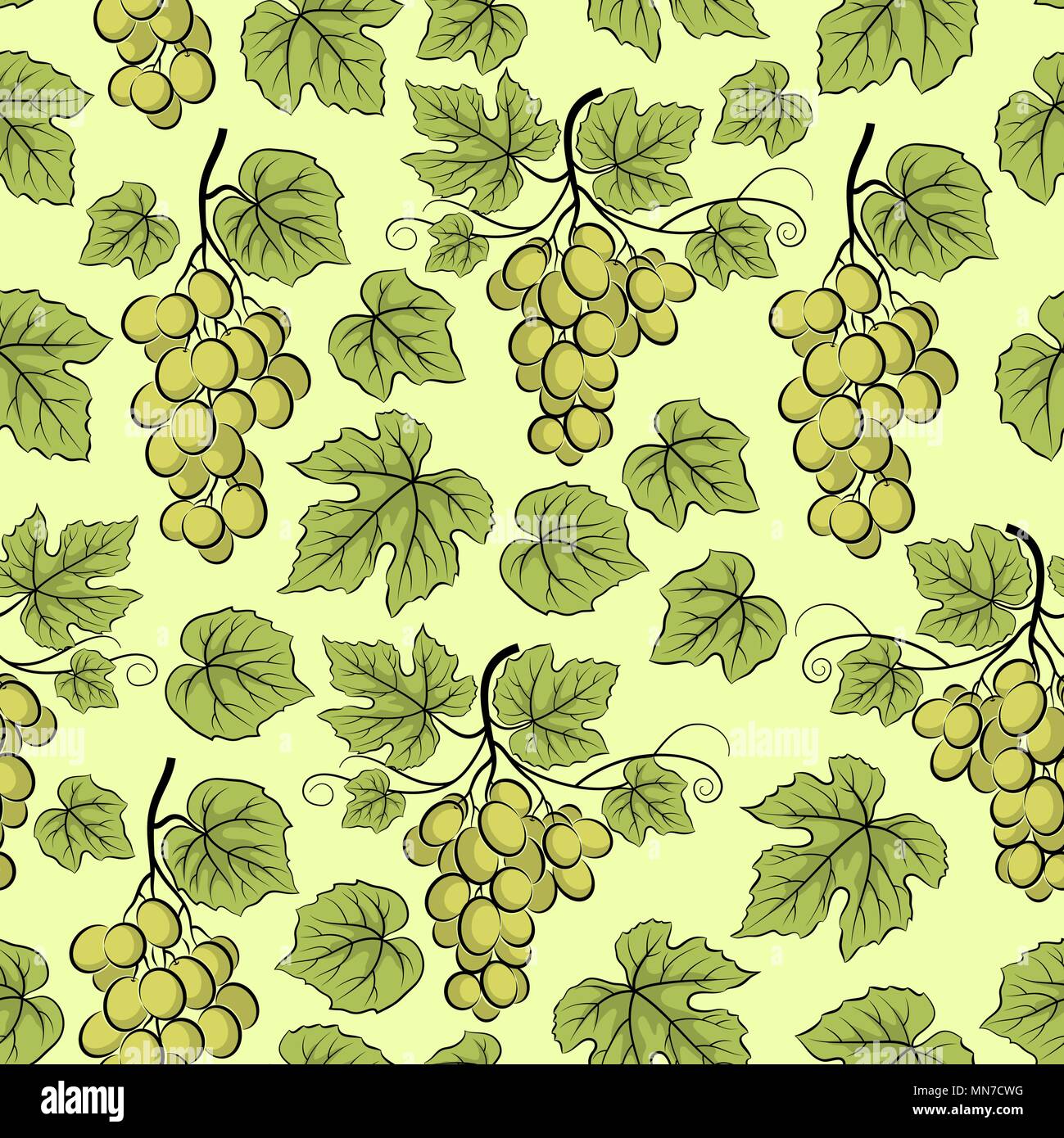 Grape, Seamless Background Stock Vector