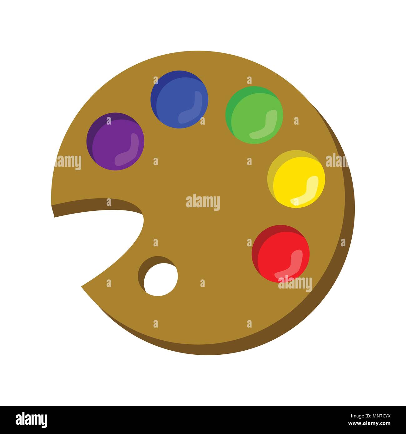 Simple Round Artist Color Palette Vector Illustration Graphic Design