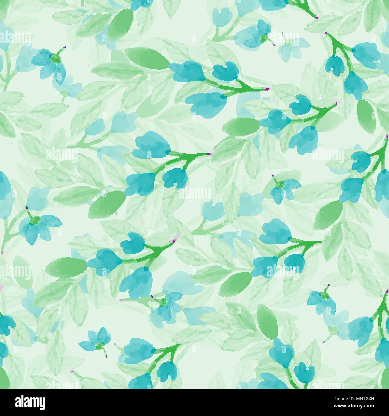 Seamless repeating floral pattern Stock Vector Image & Art - Alamy