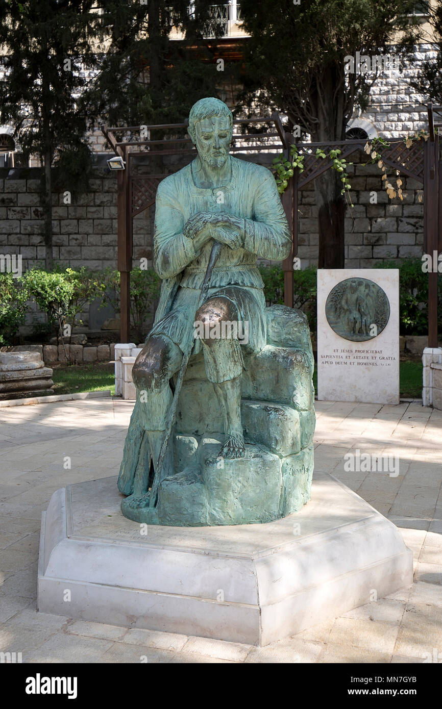 St. Joseph's Statue in Nazareth, in Israel Stock Photo Alamy