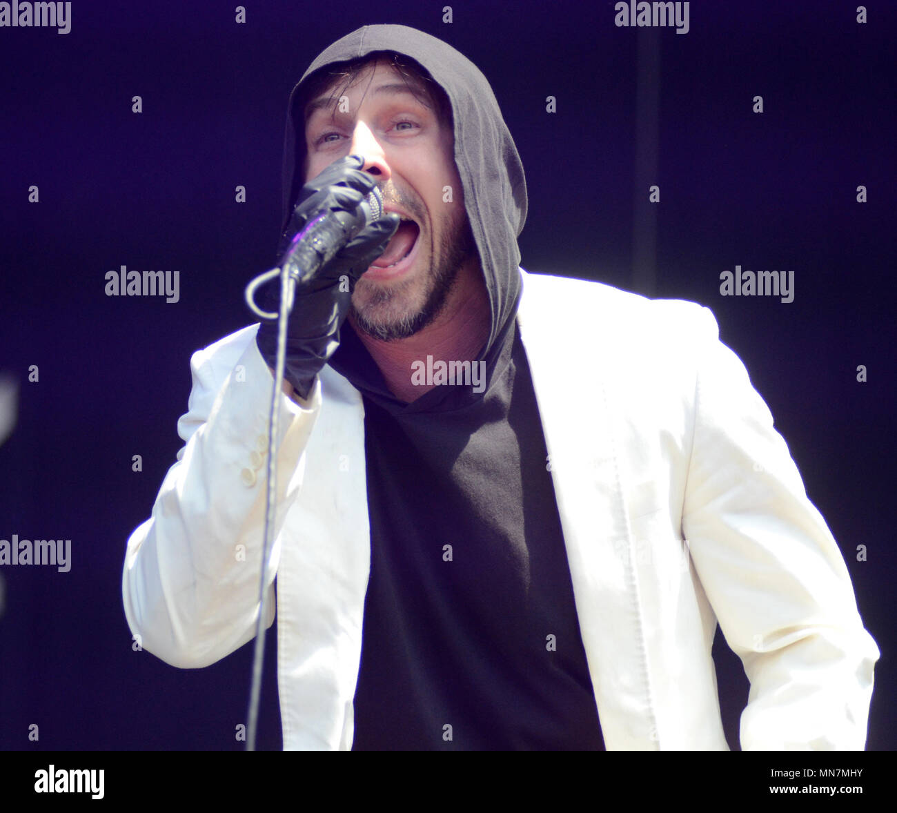 Somerset, Wisconsin, USA. 13th May, 2018. Lead singer Jesse Hasek of