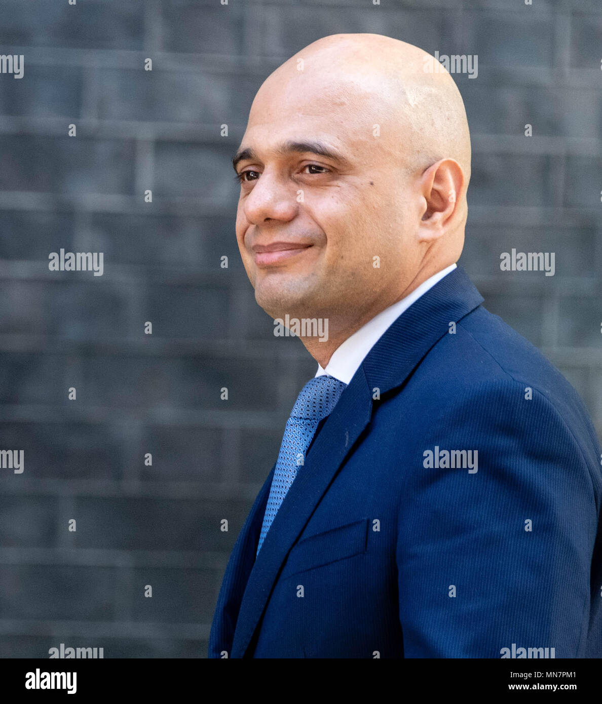 London 15th May 2018 Sajid Javid, Home Secretary arrives in Downing Street for a Cabinet meeting Credit Ian Davidson/Alamy Live News Stock Photo