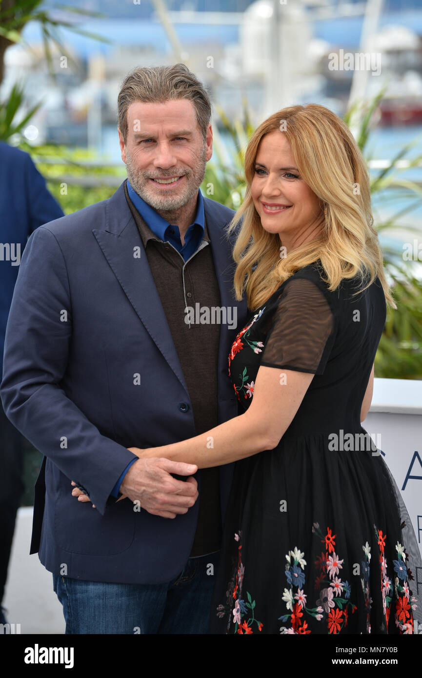 Cannes, France. 15th May, 2018. CANNES, FRANCE. May 15, 2018: John Travolta & Kelly Preston at the photocall for 'Gotti' at the 71st Festival de Cannes Picture Credit: Sarah Stewart/Alamy Live News Stock Photo